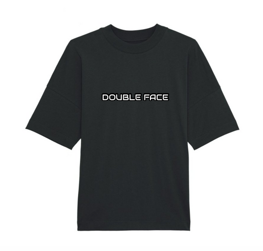 T-shirt Oversize Noir "Double Face"